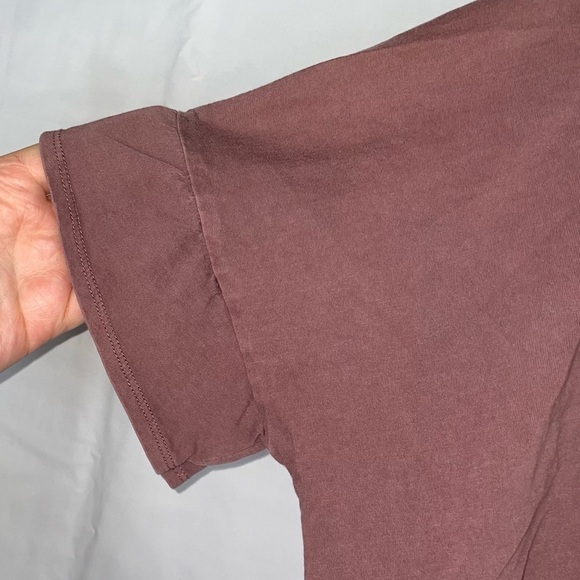 Abercrombie & Fitch Top Short Ruffle Sleeve Crewneck Pullover Boyfriend T-shirt - Picture 6 of 10